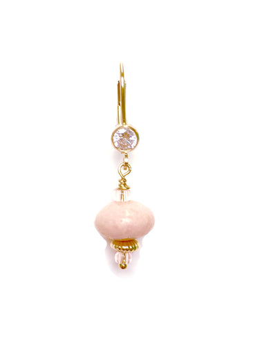Pink Peruvian Opal Earrings