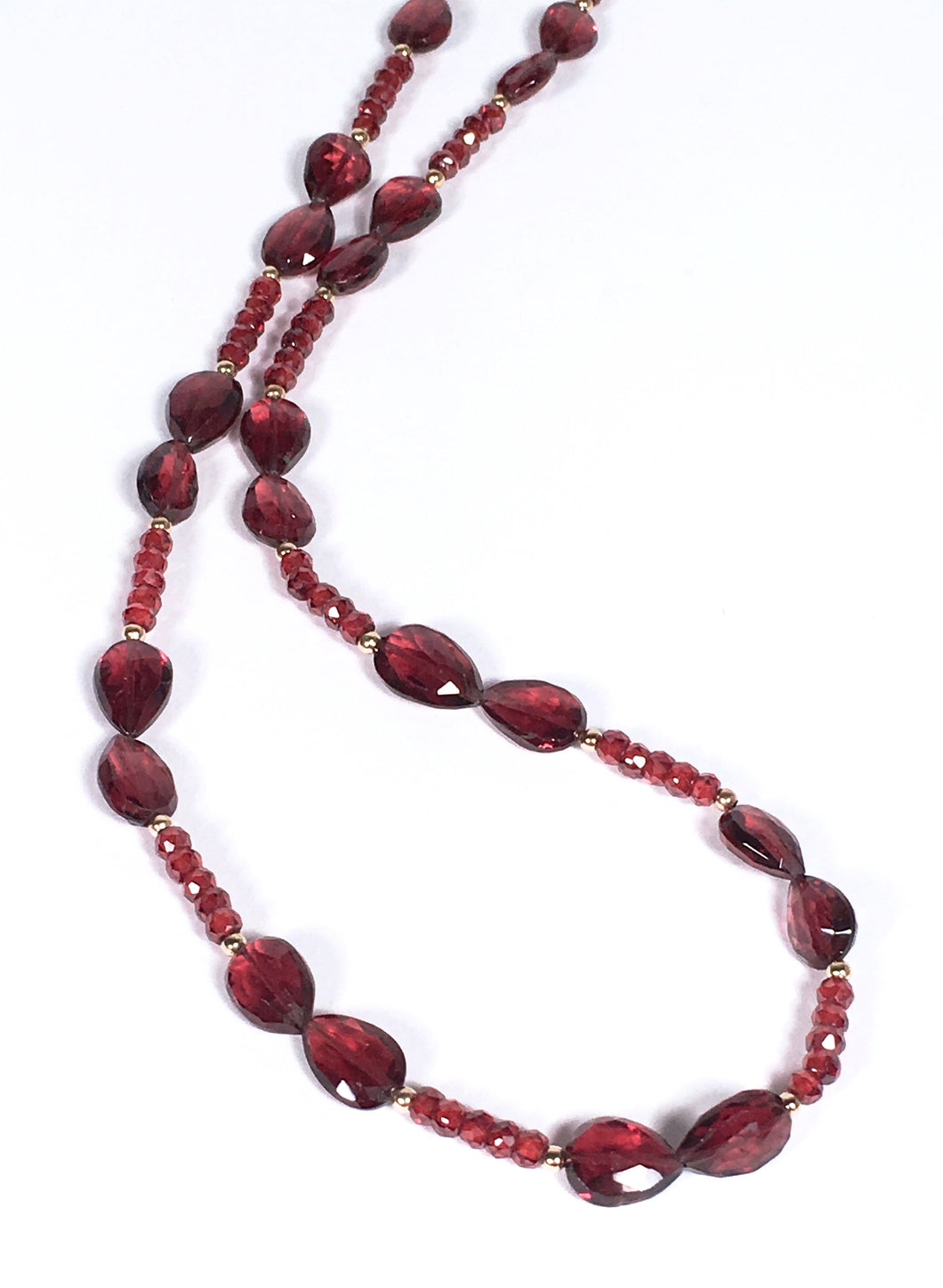 Faceted Garnet Necklace - This Season's Most Popular Color!