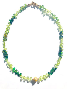Peridot and Green Tourmaline Necklace - Fresh and Easy to Wear
