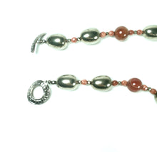 Pyrite, Agate and Sunstone Necklace