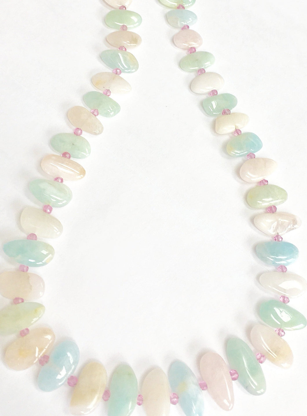 Unusual Multicolor Aquamarine Necklace
